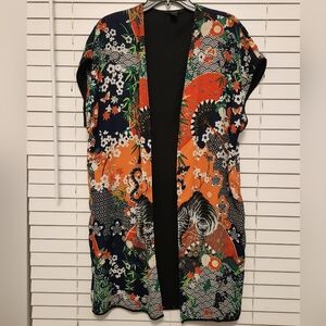 Forever 21 Vibrant Floral Kimono Size M